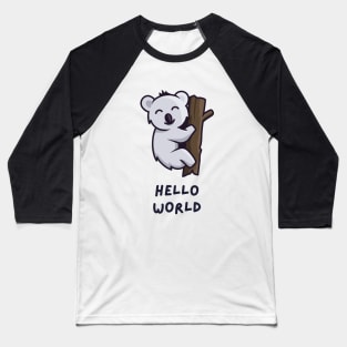 Hello World Newborn Birth Announcement Baseball T-Shirt